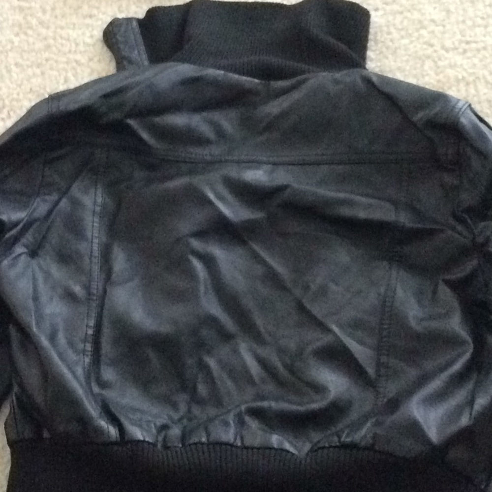 Black leather jacket